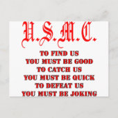 USMC om Vangst te vinden of ons te devalueren Briefkaart (Voorkant)