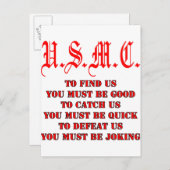 USMC om Vangst te vinden of ons te devalueren Briefkaart (Voorkant / Achterkant)