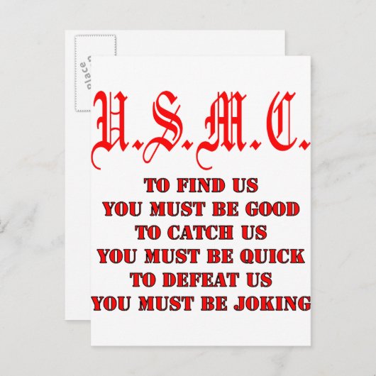 USMC om Vangst te vinden of ons te devalueren Briefkaart (Voorkant / Achterkant)