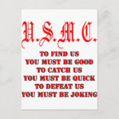 USMC om Vangst te vinden of ons te devalueren Briefkaart (Voorkant)