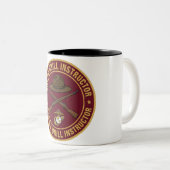 USMC Once a Drill Instructor Matte Black Ceramic C Tweekleurige Koffiemok (Voorkant rechts)