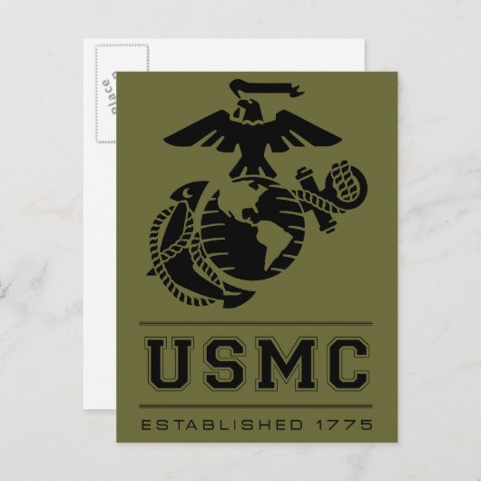 USMC Opgericht 1775 Briefkaart (Voorkant / Achterkant)