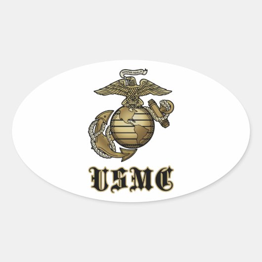USMC OVALE STICKER (Voorkant)