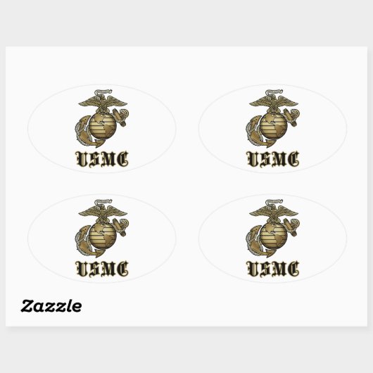 USMC OVALE STICKER (Vel)
