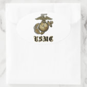 USMC OVALE STICKER (Tas)
