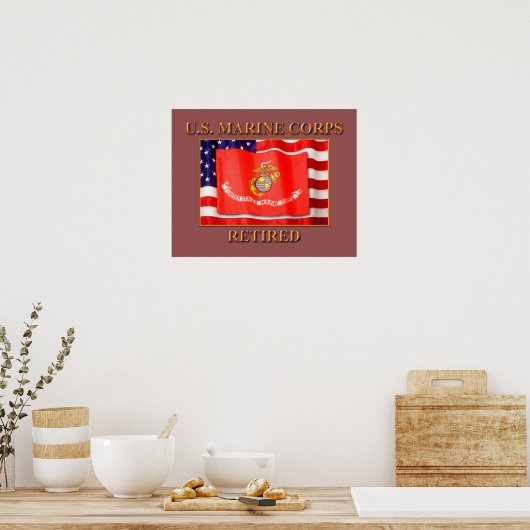 USMC Poster met ingemoeide waarde (matte) (Keuken)