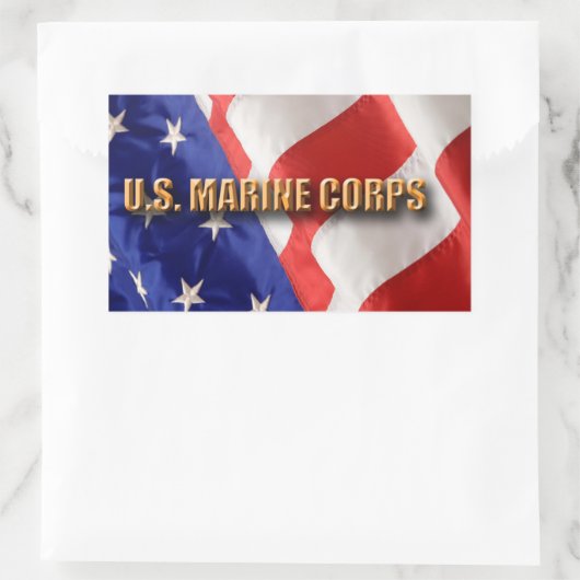 USMC Rechthoek Stickers (Tas)