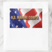 USMC Rechthoek Stickers (Tas)
