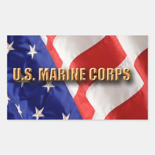 USMC Rechthoek Stickers (Voorkant)
