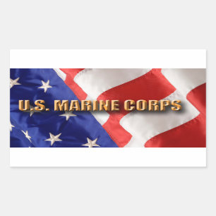 USMC Rectangle-stickers Rechthoekige Sticker
