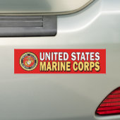 USMC Red Seal Car Bumpersticker (Op auto)