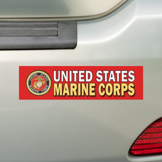 USMC Red Seal Car Bumpersticker (Op auto)
