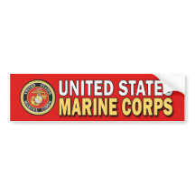 USMC Red Seal Car Bumpersticker