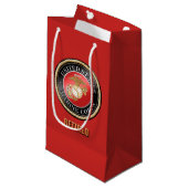 USMC Retireed Gift Bag Klein Cadeauzakje (Voorkant Gekanteld)