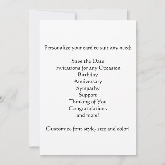 USMC Seal and Eagle Card! Save The Date (Achterkant)