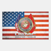 USMC Semper Fi [3D] Rechthoekige Sticker (Voorkant)