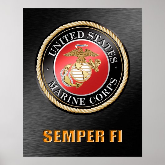 USMC Semper Fi-Poster Poster (Voorkant)