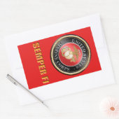 USMC Semper Fi Rechthoekige Sticker (Envelop)