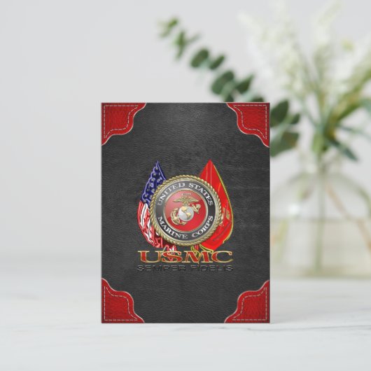 USMC Semper Fi [Special Edition] [3D] Briefkaart (Staand voorkant)