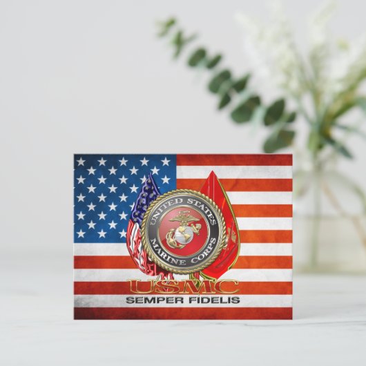USMC Semper Fi [Special Edition] [3D] Briefkaart (Staand voorkant)