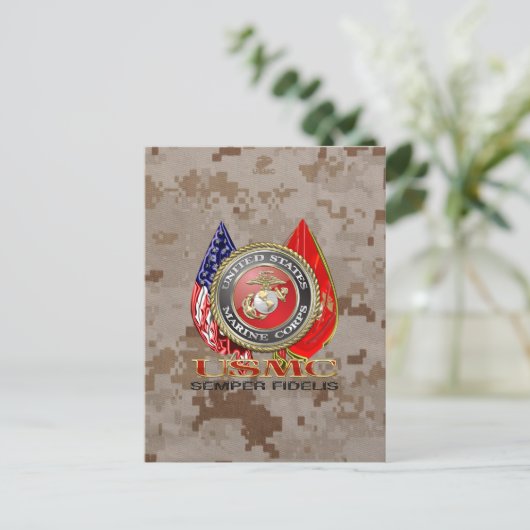 USMC Semper Fi [Special Edition] [3D] Briefkaart (Staand voorkant)