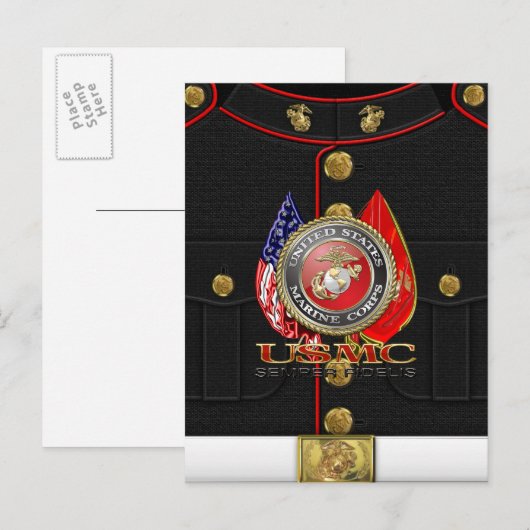USMC Semper Fi [Special Edition] [3D] Briefkaart (Voorkant / Achterkant)