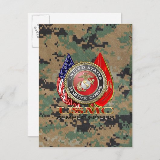 USMC Semper Fi [Special Edition] [3D] Briefkaart (Voorkant / Achterkant)