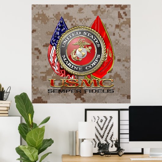 USMC Semper Fi [Special Edition] [3D] Poster (Thuiskantoor)