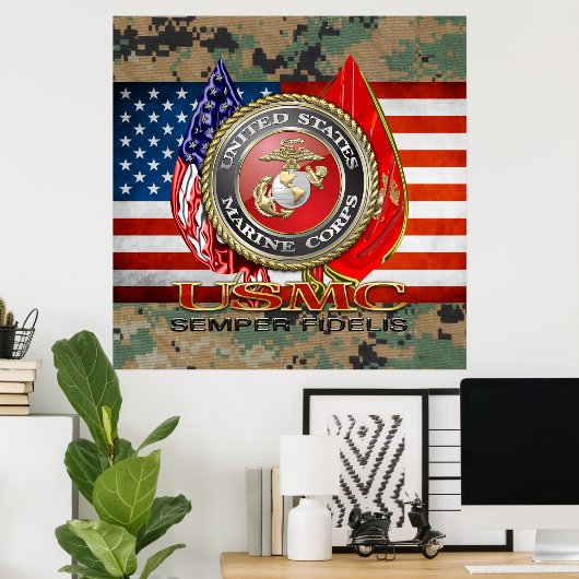 USMC Semper Fi [Special Edition] [3D] Poster (Thuiskantoor)