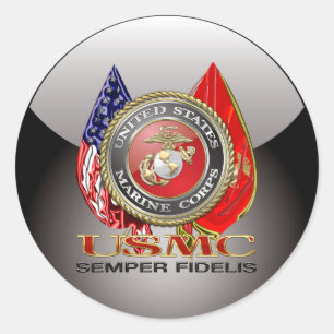 USMC Semper Fi [Special Edition] [3D] Ronde Sticker