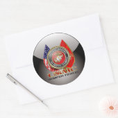 USMC Semper Fi [Special Edition] [3D] Ronde Sticker (Envelop)