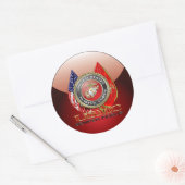 USMC Semper Fi [Special Edition] [3D] Ronde Sticker (Envelop)