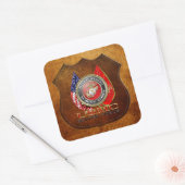 USMC Semper Fi [Special Edition] [3D] Vierkante Sticker (Envelop)
