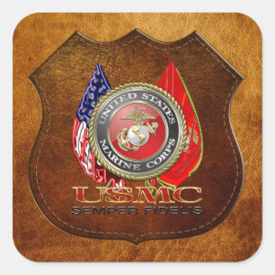 USMC Semper Fi [Special Edition] [3D] Vierkante Sticker