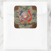 USMC Semper Fi [Special Edition] [3D] Vierkante Sticker (Tas)