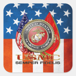 USMC Semper Fi [Special Edition] [3D] Vierkante Sticker
