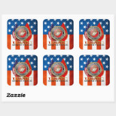 USMC Semper Fi [Special Edition] [3D] Vierkante Sticker (Vel)