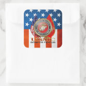 USMC Semper Fi [Special Edition] [3D] Vierkante Sticker (Tas)
