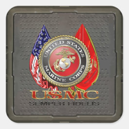 USMC Semper Fi [Special Edition] [3D] Vierkante Sticker