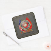 USMC Semper Fi [Special Edition] [3D] Vierkante Sticker (Envelop)