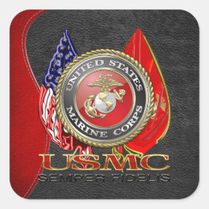 USMC Semper Fi [Special Edition] [3D] Vierkante Sticker