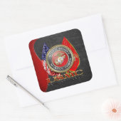 USMC Semper Fi [Special Edition] [3D] Vierkante Sticker (Envelop)