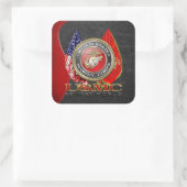 USMC Semper Fi [Special Edition] [3D] Vierkante Sticker (Tas)