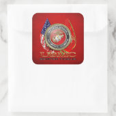 USMC Semper Fi [Special Edition] [3D] Vierkante Sticker (Tas)