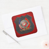 USMC Semper Fi [Special Edition] [3D] Vierkante Sticker (Envelop)