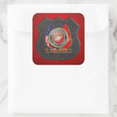 USMC Semper Fi [Special Edition] [3D] Vierkante Sticker (Tas)