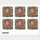 USMC Semper Fi [Special Edition] [3D] Vierkante Sticker (Vel)