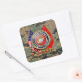 USMC Semper Fi [Special Edition] [3D] Vierkante Sticker (Envelop)