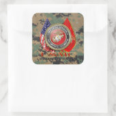 USMC Semper Fi [Special Edition] [3D] Vierkante Sticker (Tas)