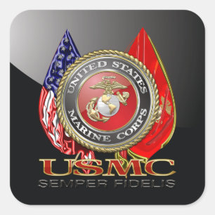 USMC Semper Fi [Special Edition] [3D] Vierkante Sticker